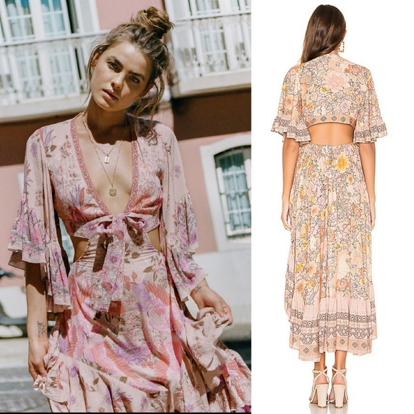 Rare Spell Designs Siren Song Flamingo Gown Very Limited Make! XS Flamenco Bambi - Picture 4 of 17